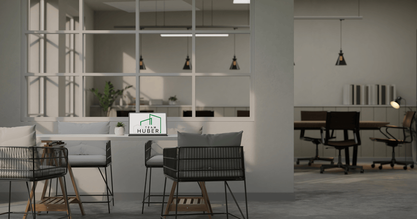 Modern flexible office space in Cape Girardeau with collaborative seating, private work areas, and contemporary design.